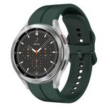 Per Samsung Galaxy Watch 4 Classic 46mm 20mm Cinturino in silicone con cinturino (verde scuro)