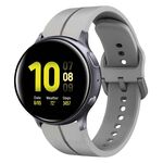 Per Samsung Galaxy Watch Active 2 44mm 20mm Cinturino in silicone con cinturino (grigio)