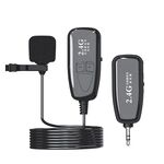 Microfono live lavalier wireless Bluetooth 2.4G con cancellazione del rumore (nero)