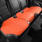 Cuscino per auto in pelliccia sintetica Cuscino di ventilazione traspirante per quattro stagioni, stile: cuscino posteriore lungo (arancione)