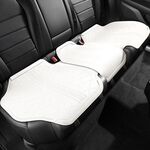 Cuscino per auto in pelliccia sintetica Cuscino di ventilazione traspirante per quattro stagioni, stile: cuscino posteriore lungo (bianco)