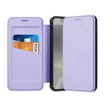 Per Samsung Galaxy S24 5G Magnetic Armor Series Custodia per telefono in pelle con slot per schede RFID (viola)