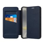 Per Samsung Galaxy S24+ 5G Magnetic Armor Series Custodia per telefono in pelle con slot per schede RFID (blu)