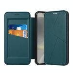 Per Samsung Galaxy S24+ 5G Magnetic Armor Series Custodia per telefono in pelle con slot per schede RFID (verde)