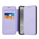 Per Samsung Galaxy S24+ 5G Magnetic Armor Series Custodia per telefono in pelle con slot per schede RFID (viola)