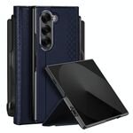 Per Samsung Galaxy Z Fold6 DUX DUCIS Bril Series Custodia per telefono PU + TPU con slot per penna (blu)