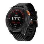 Cinturino per orologio in silicone con motivo in fibra di carbonio bicolore da 22 mm (nero)