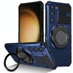 Per Samsung Galaxy S23+ 5G Custodia per telefono con supporto magnetico rotante (blu reale)