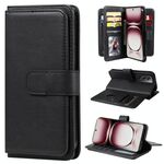 Per OPPO Reno12 Pro Global Multi-Function Wallet 10 Card Slots Custodia in pelle per telefono (nero)