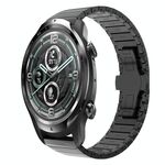 Per Ticwatch Pro3 22mm One Bead Paint Butterfly Buckle Cinturino in lega (Nero)
