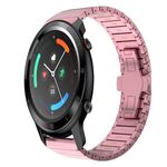 Per Ticwatch GTX 22mm cinturino in lega con fibbia a farfalla con vernice a perline (rosa)