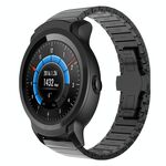 Per Ticwatch E2 22mm cinturino in lega con fibbia a farfalla con vernice a perline (nero)