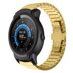 Per Ticwatch E2 22mm cinturino in lega con fibbia a farfalla con vernice a perline (oro)