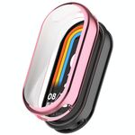 Per Xiaomi Smart Band 9 NFC Custodia morbida per orologio elettrolitico in TPU a copertura totale (rosa)