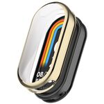 Per Xiaomi Smart Band 9 Custodia morbida per orologio elettrolitico in TPU a copertura totale (oro)