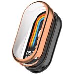 Per Xiaomi Smart Band 9 Custodia morbida per orologio elettroplaccata in TPU a copertura totale (oro rosa)