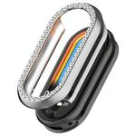 Per Xiaomi Smart Band 9 NFC Diamond Half Coverage Hollow PC Watch Custodia protettiva (argento)