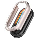 Per Xiaomi Smart Band 9 NFC Diamond Half Coverage Hollow PC Watch Custodia protettiva (Starlight)