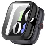 Per vivo iQOO Watch GT PC + pellicola temperata Custodia protettiva per orologio integrata (nero)