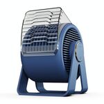 F7 Mini ventola di circolazione dell'aria portatile senza lama da tavolo a forma di lumaca (blu)