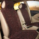 2 pezzi/set cuscino per perline in legno per auto coprisedile universale per auto fornitura interna estiva (caffè)