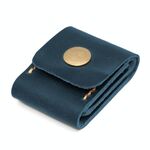 Custodia in pelle per scheda SIM del telefono cellulare, custodia per scheda di memoria, custodia per plettro per chitarra (blu navy)