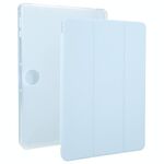 Per OnePlus Pad 2 Custodia per tablet in smart pelle TPU trasparente ripiegabile a tre con slot per penna (blu ghiaccio)