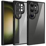Custodia per telefono con pellicola per lenti colorate per Samsung Galaxy S23 Ultra 5G (nera)