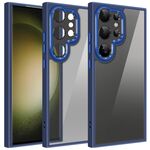 Custodia per telefono con pellicola per lenti colorate per Samsung Galaxy S23 Ultra 5G (blu reale)