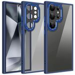 Per Samsung Galaxy S24 Ultra 5G Custodia per telefono con pellicola protettiva colorata per obiettivo (blu reale)