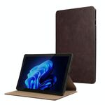 Per Itel Pad One 10.1 Custodia per tablet in pelle Crazy Horse semplice (caffè scuro)
