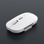 Mouse da gioco wireless silenzioso a 7 pulsanti Bluetooth Dual Mode iMICE G901 (bianco)