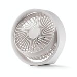 N601 Ventilatore da tavolo girevole a 180 gradi di tipo C con luce ambientale a LED (bianco)