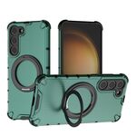 Per Samsung Galaxy S23+ 5G Grating 360 gradi supporto girevole antiurto custodia per telefono (verde)