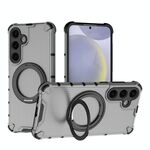Per Samsung Galaxy S24+ 5G Grating 360 gradi supporto girevole antiurto custodia per telefono (nero)