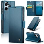 Per Redmi 13 CaseMe 023 Butterfly Buckle Litchi Texture RFID Anti-furto Custodia per telefono in pelle (blu)