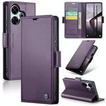 Per Redmi 13 CaseMe 023 Butterfly Buckle Litchi Texture RFID Anti-furto Custodia in pelle per telefono (viola perlato)