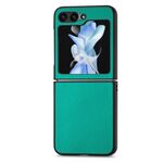 Per Samsung Galaxy Z Flip6 5G Custodia pieghevole in pelle con trama litchi (verde)