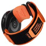 Cinturino per orologio con chiusura a strappo in tela di nylon da 22 mm (arancione)