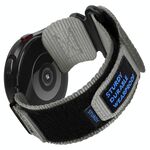 Cinturino per orologio con chiusura a strappo in tela di nylon da 22 mm (grigio)