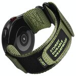 Cinturino per orologio con chiusura a strappo in tela di nylon da 22 mm (verde militare)