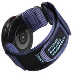 Cinturino per orologio con chiusura a strappo in tela di nylon da 22 mm (blu scuro)