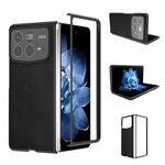 Per Xiaomi Mix Fold 4 Custodia per telefono con copertura completa in pelle PU e cornice nera (nero)