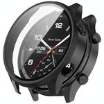 Per OnePlus Watch 2R PC + pellicola temperata Custodia protettiva per orologio integrata (nero)