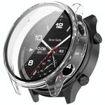 Per OnePlus Watch 2R PC + pellicola temperata Custodia protettiva per orologio integrata (trasparente)
