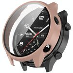 Per OnePlus Watch 2R PC + custodia protettiva per orologio integrata con pellicola temperata (rosa)