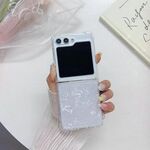 Per Samsung Galaxy Z Flip6 Custodia per telefono in TPU epossidico con motivo a conchiglia (bianco)