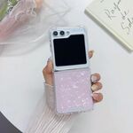 Per Samsung Galaxy Z Flip6 Custodia per telefono in TPU epossidico con motivo a conchiglia (rosa)