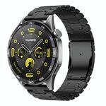 Per Huawei Watch GT 4 46mm 22mm Double Lock Buckle Turtle Titanium Steel Watch Band (Nero)