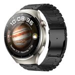 For Huawei Watch 4 / 4 Pro 22mm Double Lock Buckle Turtle Titanium Steel Watch Band(Black)